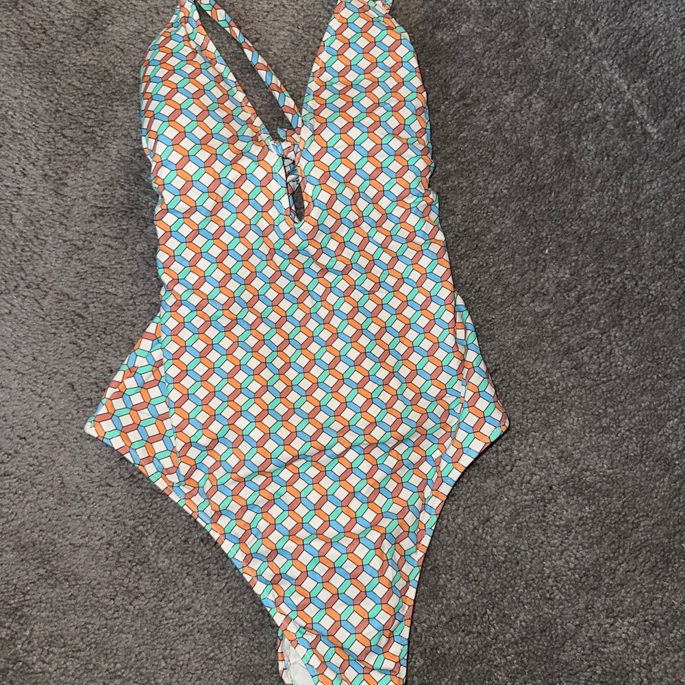 Geometric Patterned Swimsuit